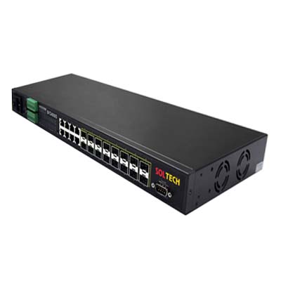 SOLTECH 솔텍 SFC4000D 100/1000Mbps SFP 16슬롯 + 10/100/1000Mbps 8포트 Managed Ethernet Switch
